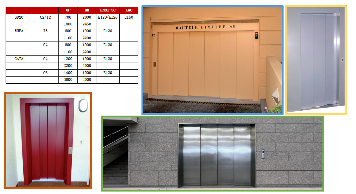 Fire Rated Lift Landing Door Elevator Automatic Door