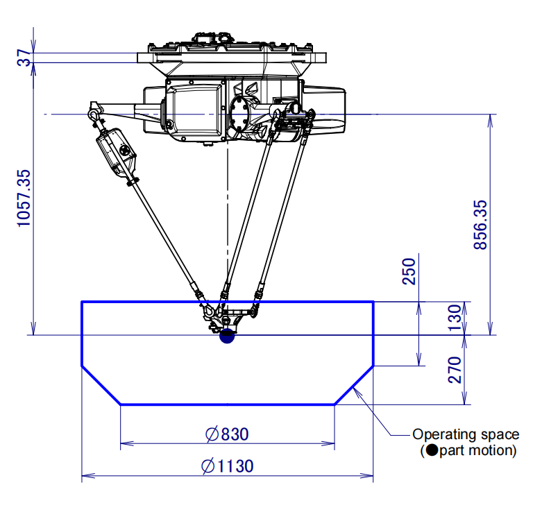 High Speed FANUC M-2iA/3SL Picking Packing Handling 4 Axis Delta Robot Arm for