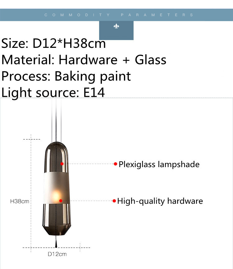 Nordic Creative Dining Room Pendant Light Chandelier Kitchen Bedroom Bedside Lights(WH-GP-74)