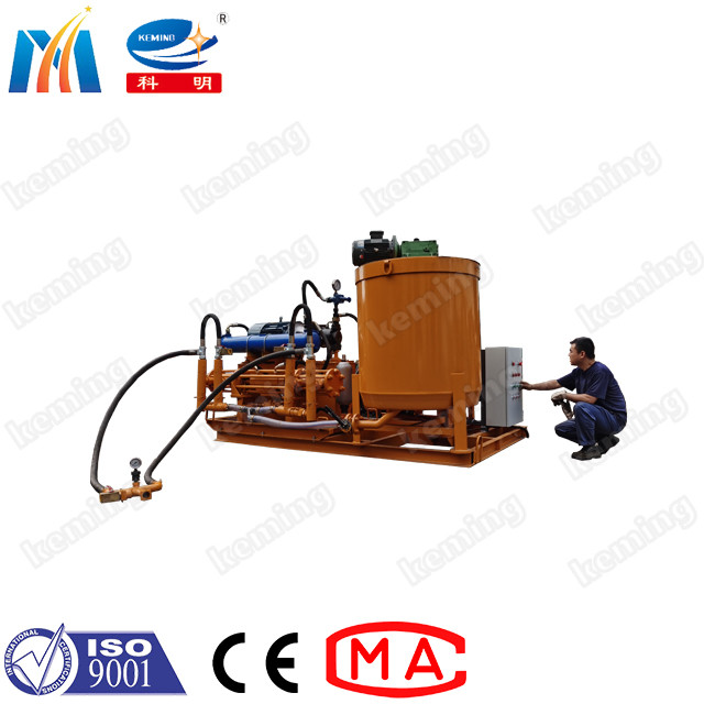 Hydraulic Grout Pump Station With Two Barrels Cement Mixing Storage 1440 R/Min