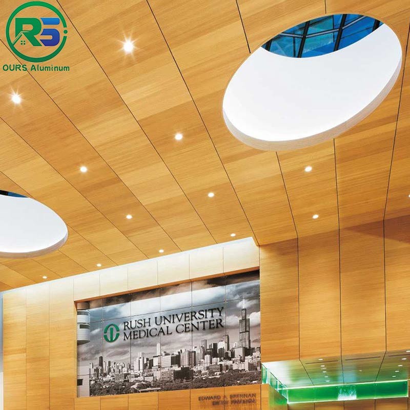 Wooden PVDF Coated Aluminum Wall Panels Interior Decor 2.0mm 2.5mm 3.0mm Thickness