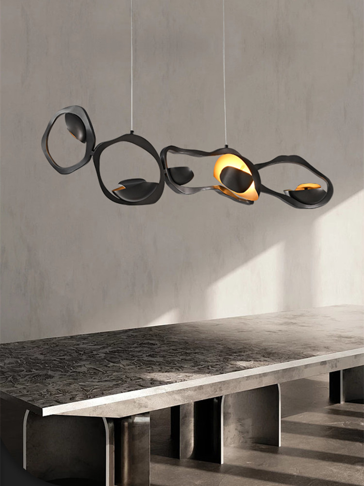 Designer Chandelier Nordic Dining Room Atmosphere Lamp Black Stainless Steel Chandeliers(WH-MI-387)
