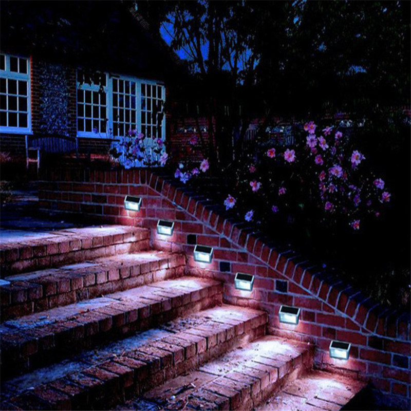 Stainless Steel 3LED Solar Deck Lamp