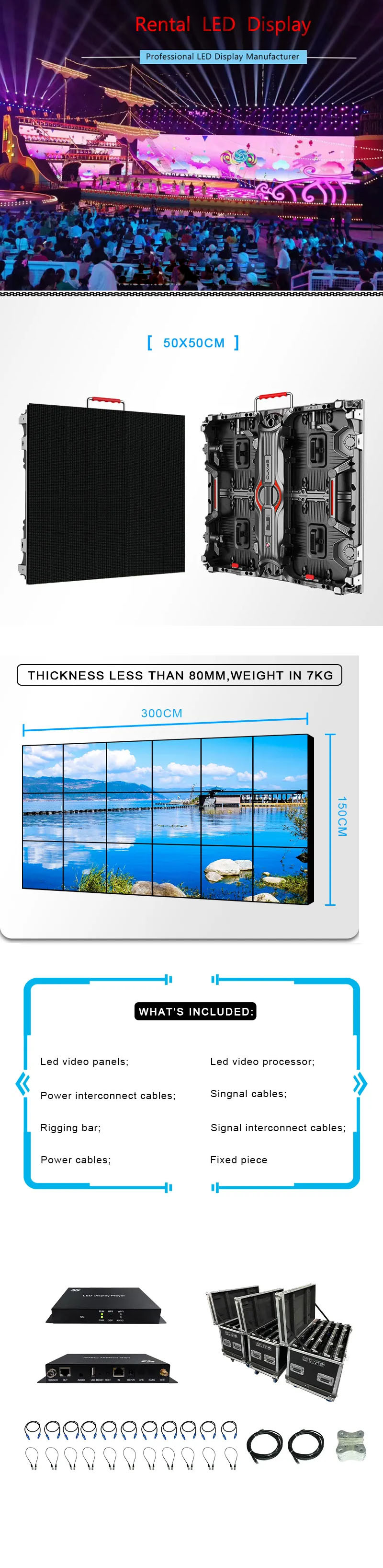 P4.81 Waterproof Led Display Screen Die cast aluminium Cabinet