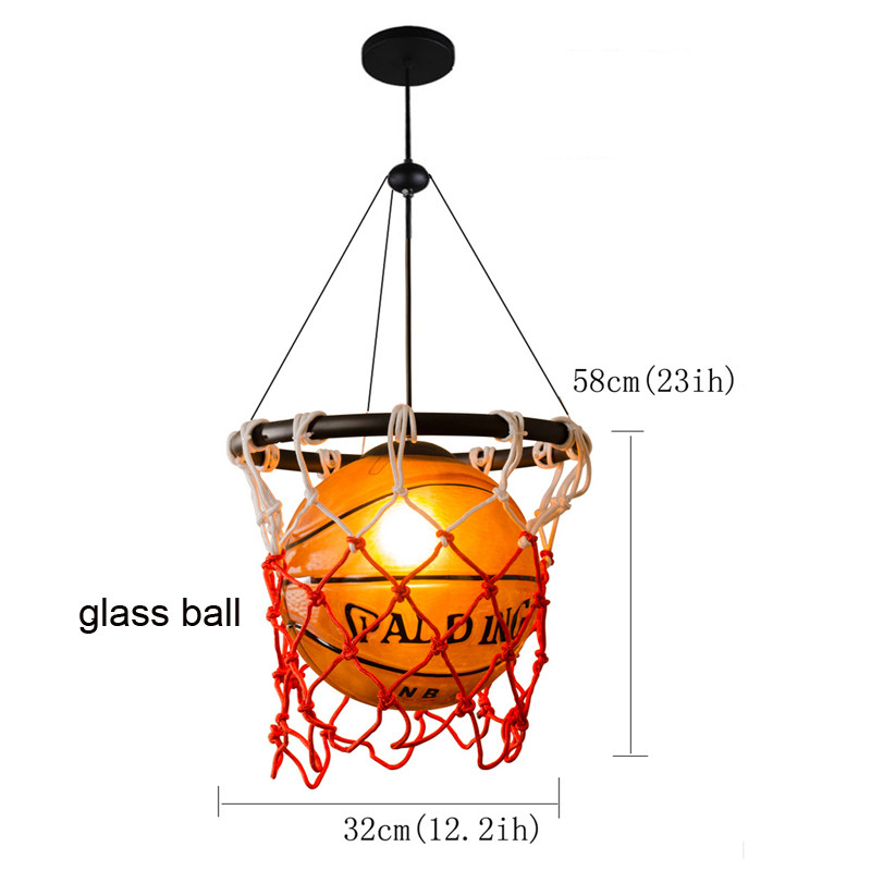 Vintage Pendant Lamp Restaurant Bar Cafe Lamp Creative Children's basketball pendant light（WH-MA-170）