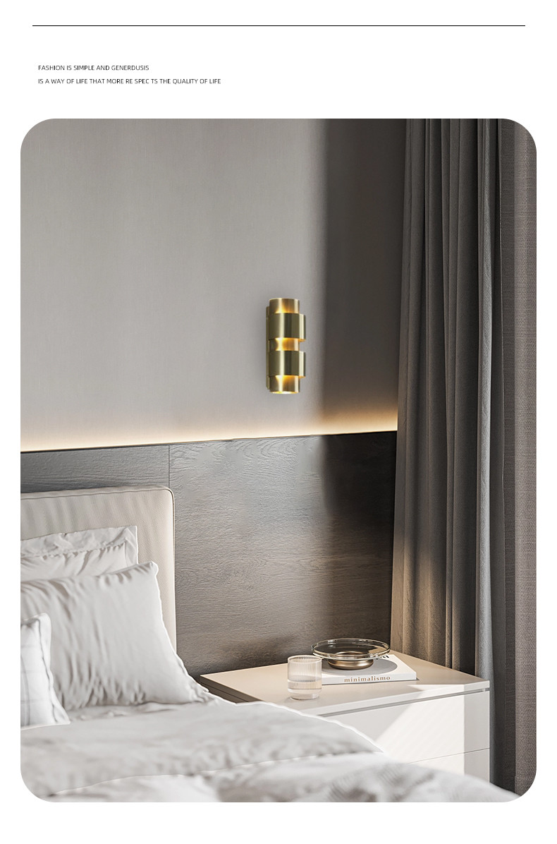 Living Room Simple Wall Lamp for Background Wall Bedroom Model Room,