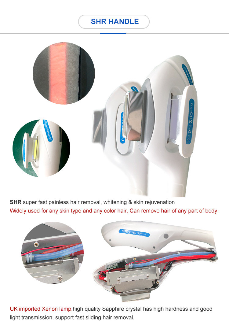 Vertical Ipl Wavelength 640nm Opt Hair Removal Machine