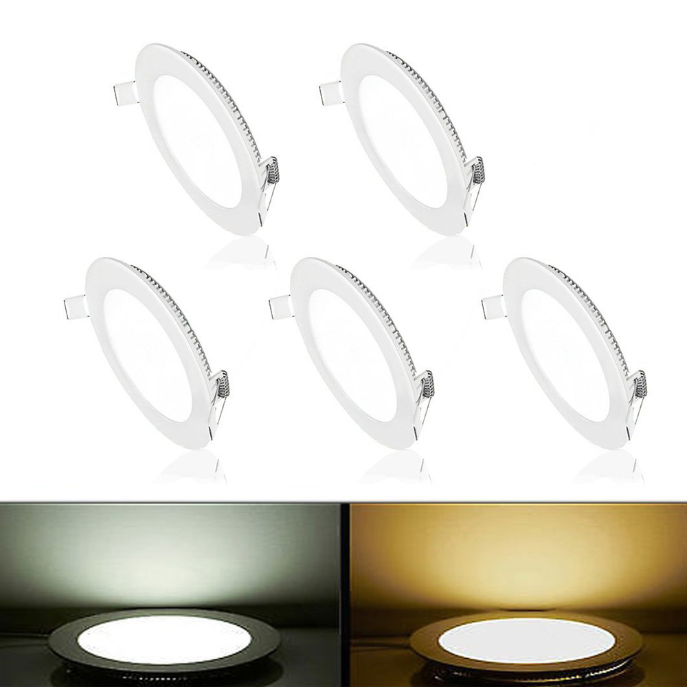 6W 12W 18W LED Flat Light Circular LED Slim Panel Light Recessed LED Ceiling Light 100lm/w