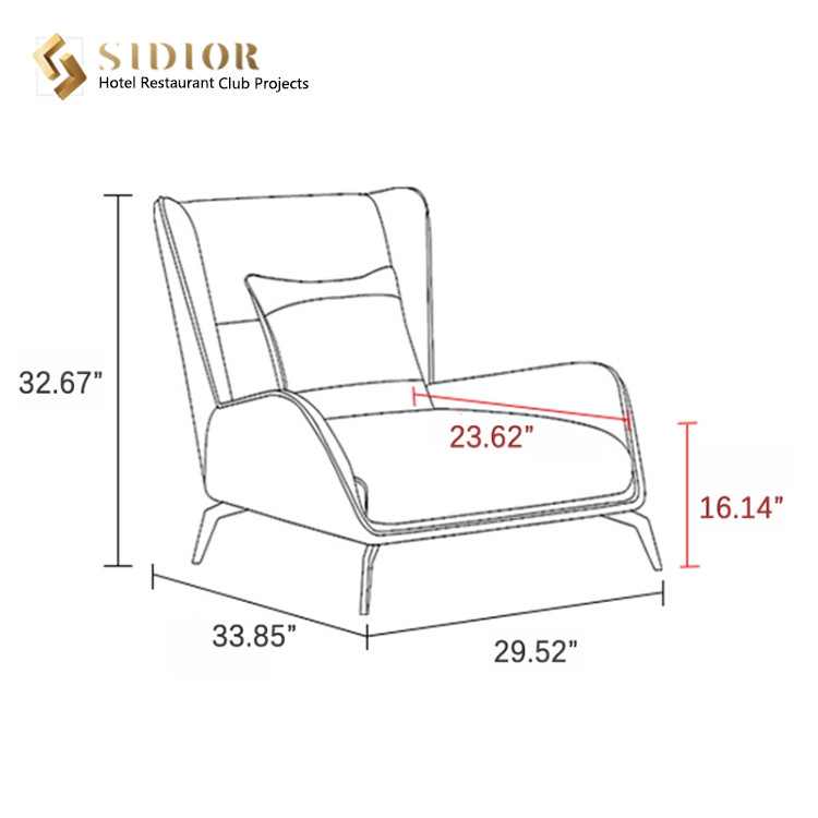 Leather Relaxing Chair, Modern Leather Chair, Leather Upholstered Chair, High Density Foam, PU Leather Upholstery