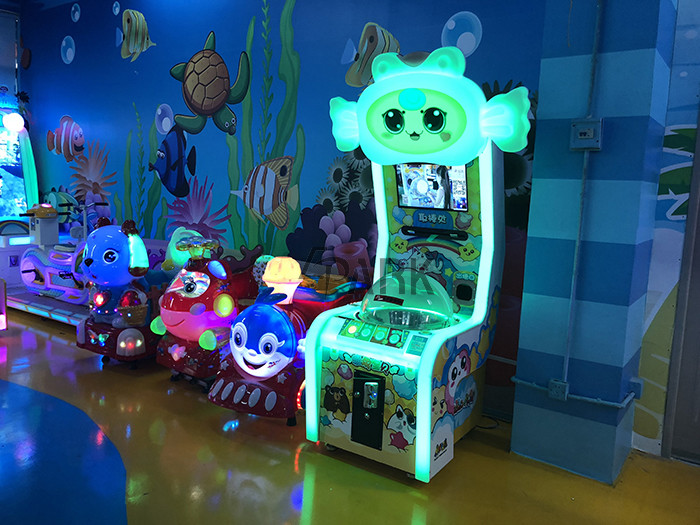 Cotton Candy Arcade Ticket Lottery Game Machine for Auto Show / KTV