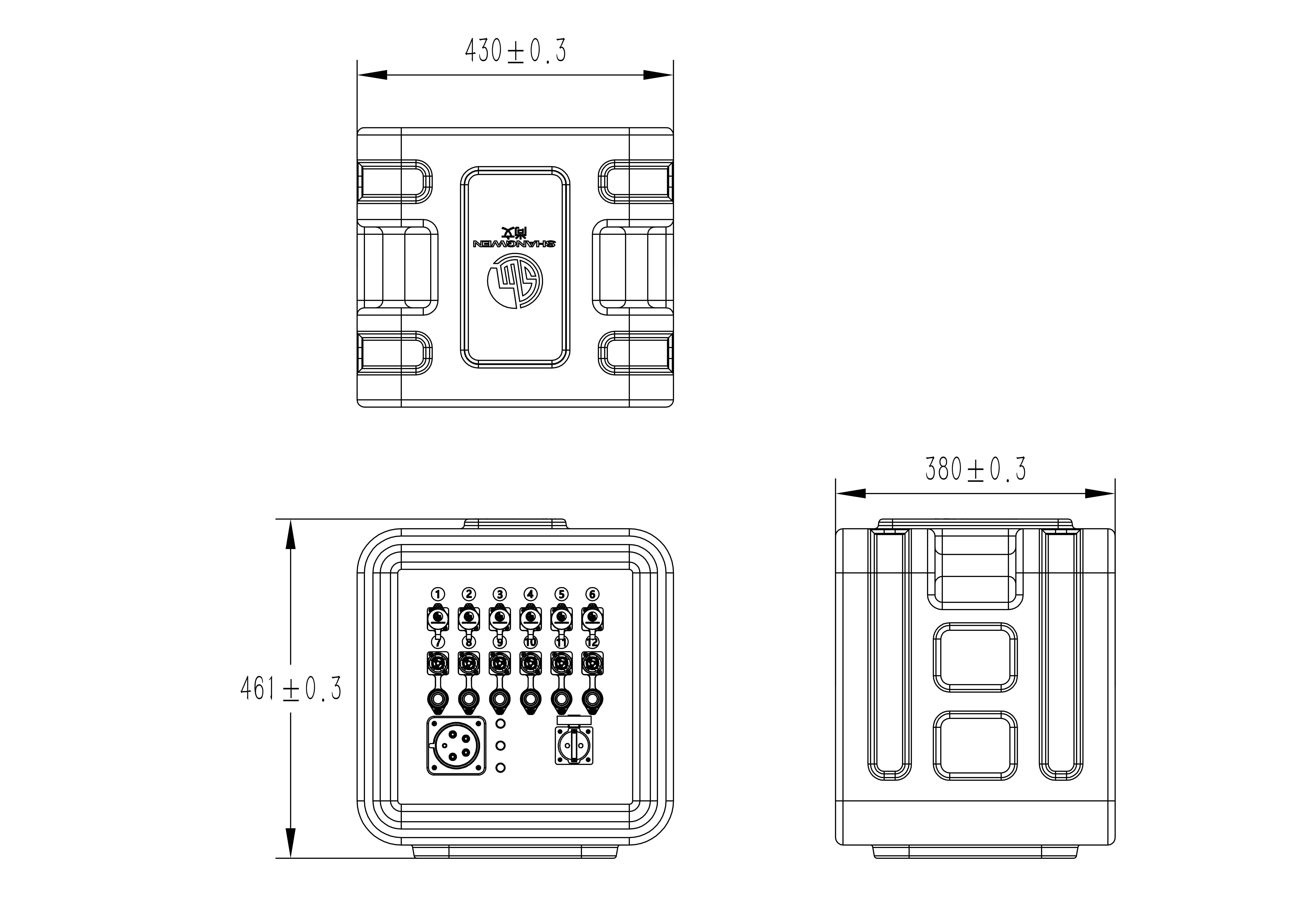 Stage Light Power Distribution Box 12 Channels 32A 5 Pin Style Waterproof