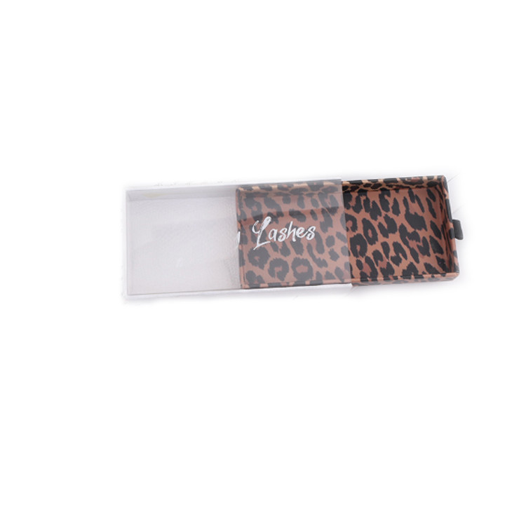 300dpi Eyelash Magnetic Box PET Transparent Leopard Window Gift Boxes