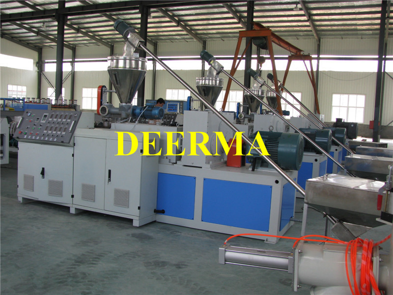 High Productivity PVC Cable Trunking Extruder Production Line With Hole Punching Machine