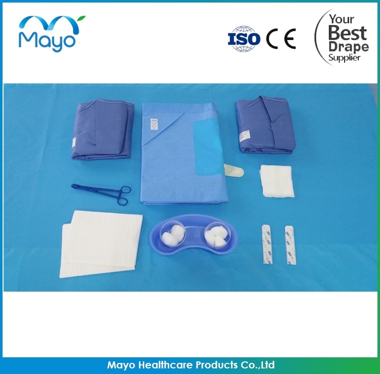 CE wholesale Disposable Sterile non woven surgical tur drapes pack disposable TUR pack