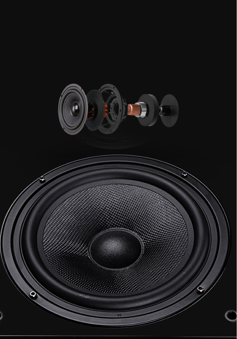 8 Inch Passive Bookshelf Speaker , 3 Way Bluetooth Speaker 20Hz 20kHz