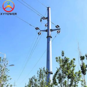35kV Galvanized Octagonal Electrical Steel Pole With High Quality and Low Price