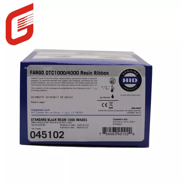 1000 Images Standard 45102 Black Ribbon for DTC1000 DTC1250e Card Printer and Durable
