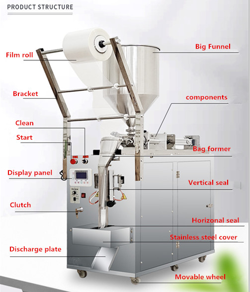 Automatic Vertical Film Bag Filling Sealing Stick Sachet Liquid Honey Packing Machine