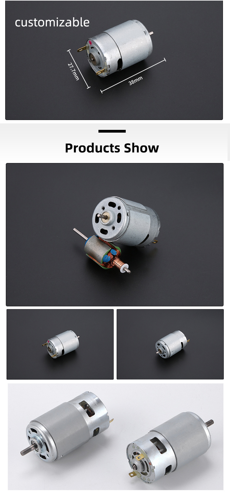 6V 12V DC Brushless Micro Planetary Gear Motor High Speed 775 For Car