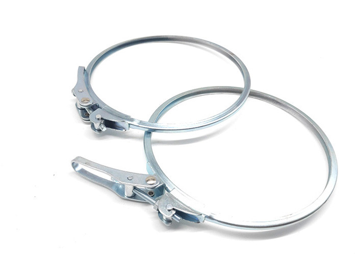 Collection Pipe Hot Dipping Quick Release Duct Clamps Ring Carbon Steel 160mm