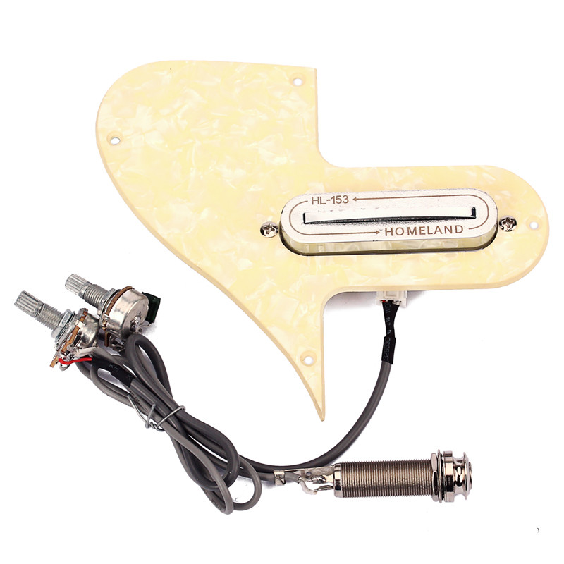 Plastic Cover Single Coil Mandolin Pickup Pickguard Pickups 3 Ply