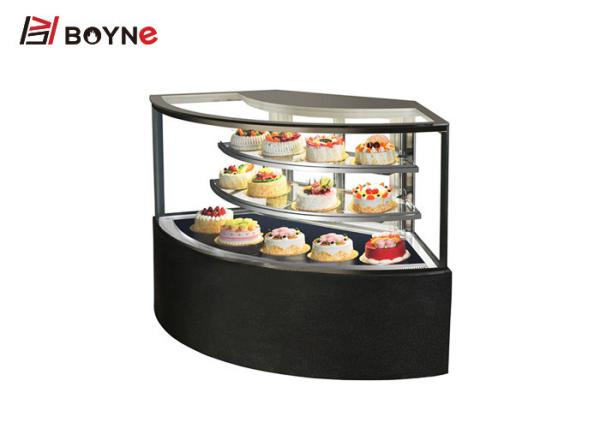 900W Glass Door Ice Cream Cake Display Freezer , High Transmittance Pastry