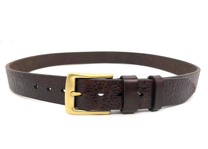 40mm Mens Casual Leather Belt With Alloy Pin Buckle