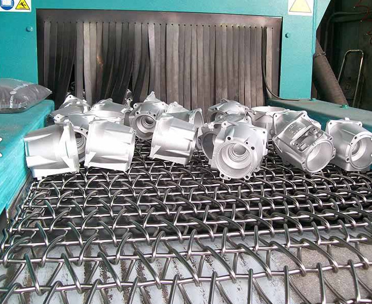 Food Processing Chain Link Mesh Conveyor Belt Stainless Steel Flat Wire