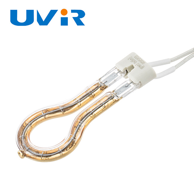 Circular Halogen Lamp Tube Tungsten Filament With Gold Coating