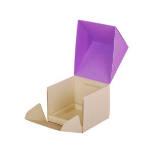 China Purple White Cake Cardboard Box Matte Lamination With Custom Logo Color on sale