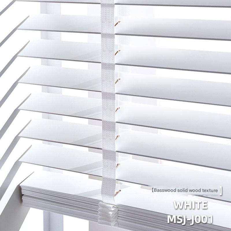 Contemporary Design Shutters for Office Living Room Study Electric Lift Black Solid Wood Blinds Light Curtains Shade