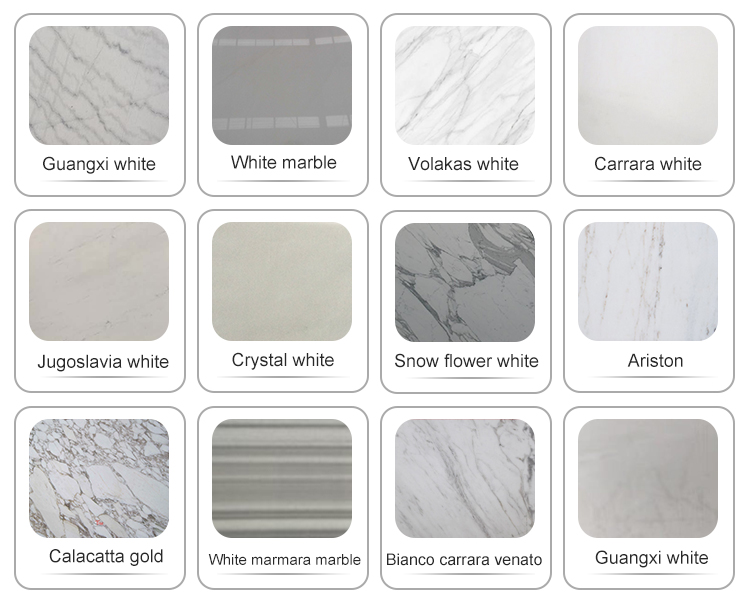 High Level Italy White Marble Stone , Large Marble Slab Countertops
