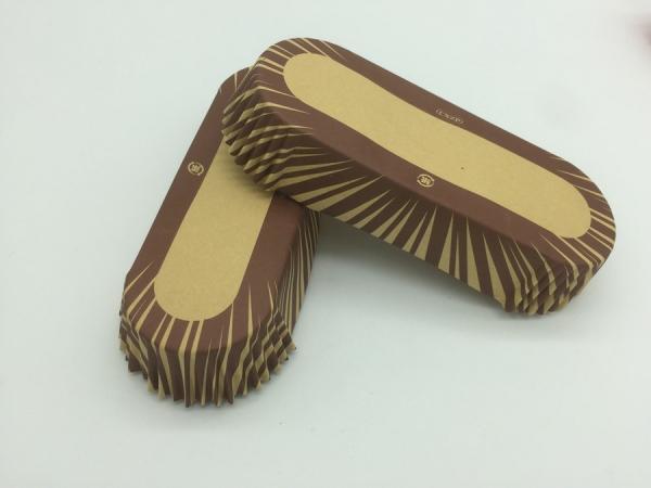 Oilproof Boat Shaped Paper Baking Cups Brown Cupcake Wrappers Muffin Eco