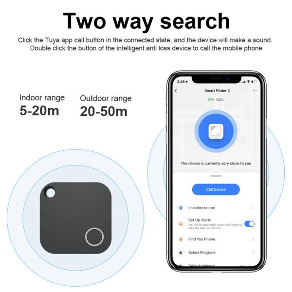 Quality Wireless Anti Lost ABS Personal Alarm Keychain Smart Wallet Tracker for sale