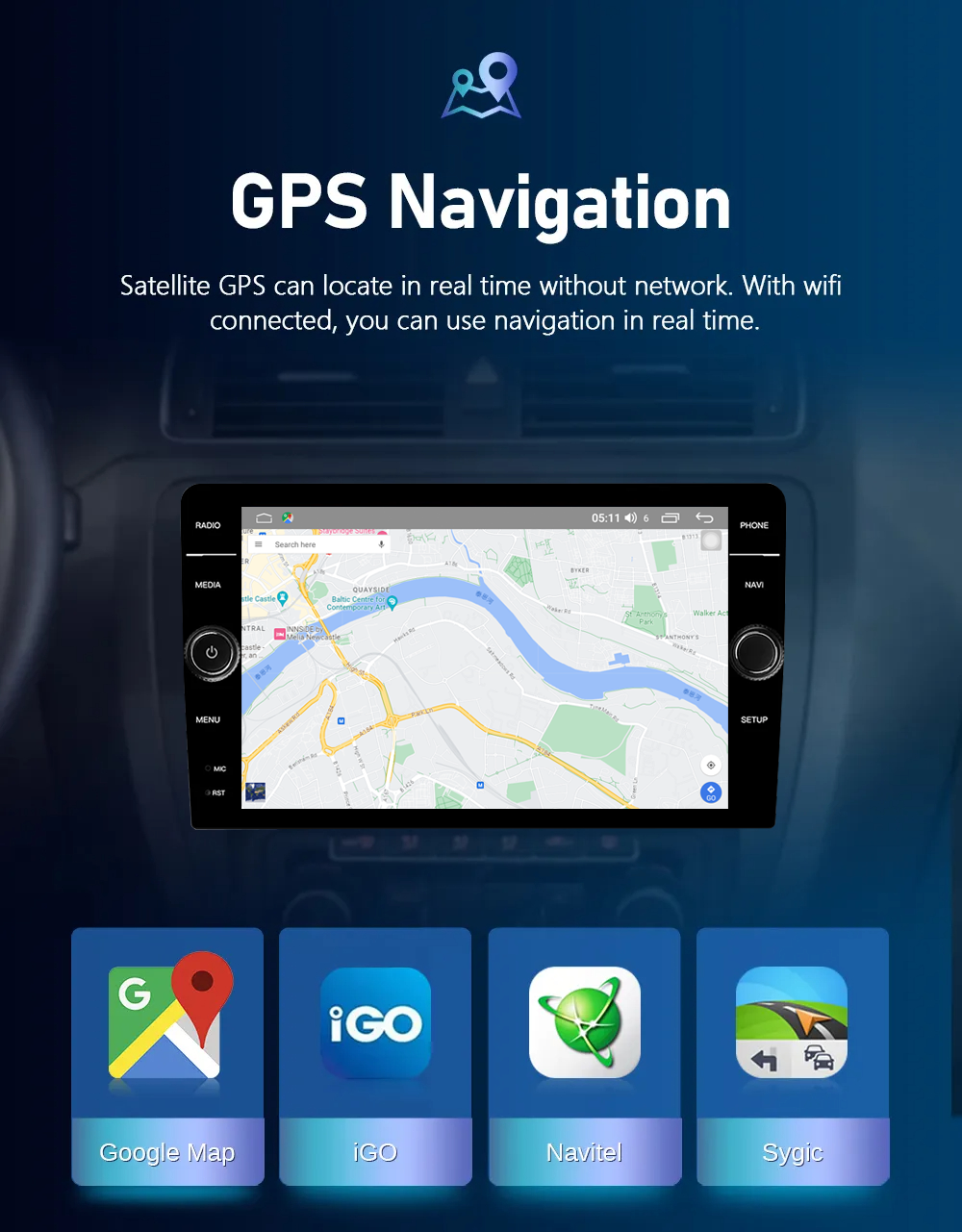 8" Android 11 GPS Navigation Car Stereo for Mazda BT50 2012-2018 Multimedia Player Unit Carplay WIFI 2 32GB