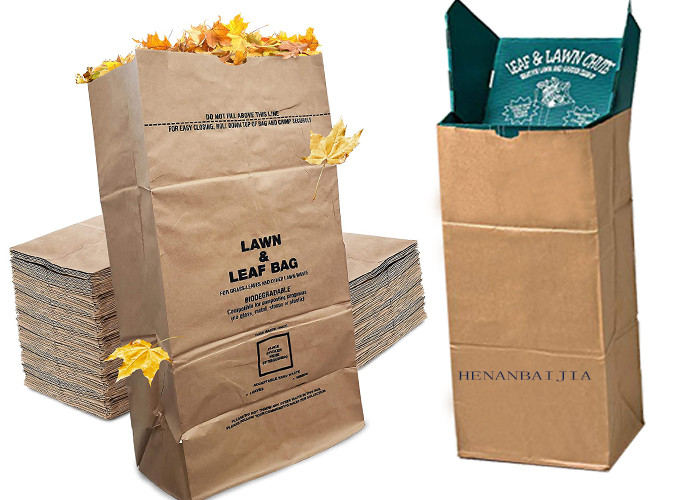 Heavy Duty 30 Gallon Multiwall Kraft Paper Bags Paper Yard Waste Bags Refuse Bags