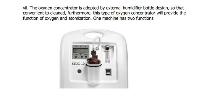 Medical Oxygen Concentrator 5 Litres Oxygen Portable machine Oxygen Purity 93% For Patiens