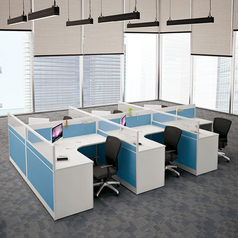 Office Call Center Aluminium Furniture Modular 2 Seater Office Workstation Desks