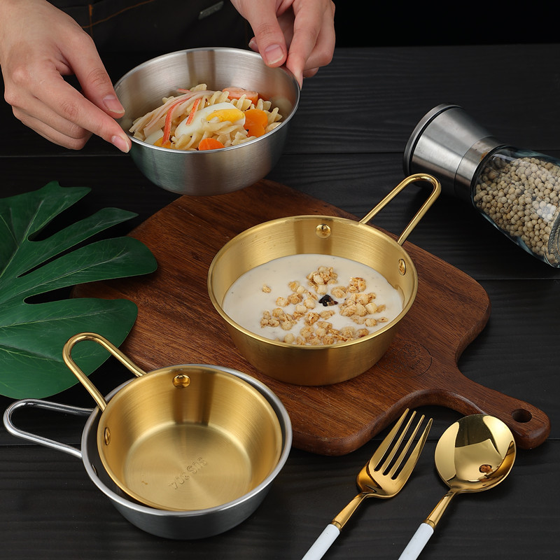 Food Grade 304 Stainless Steel Bowls Serve Makgeolli Korean Rice Wine