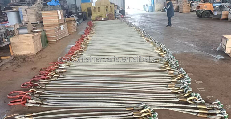 DNV 2.7-1 Standard Steel Wire Rope Sling 5 Legs Lifting Eye Type Reversed Eye for Offshore Container Sale