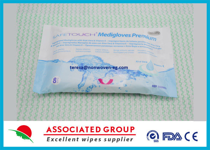 Medical Exfoliating Bath Gloves Patient Washing Body With Vitamin E