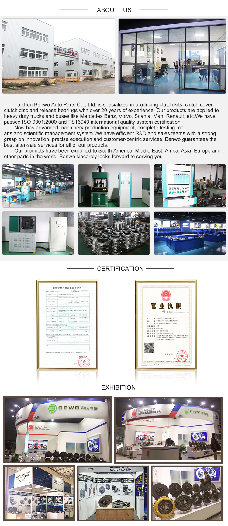 OKA/BEWO 1878003732 chinese Factory directly sell friction plate clutch with best quality