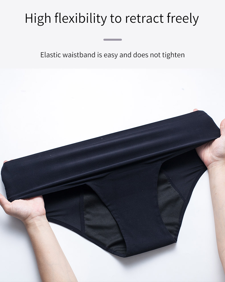 Four Layer Period Panties Underwear Polyester Seamless Mid Waist Plus Size Underwear