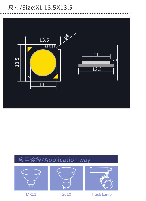 4000K 6000K Clu028 Size 6W 12W 18W Bridgelux Cri 98 Led Chip