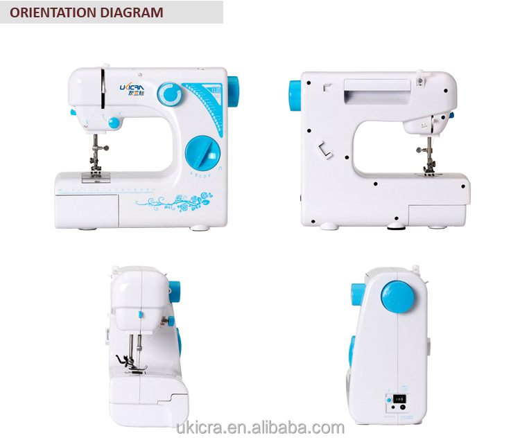 Mini 19 Stitch Patterns Sewing Machines with Overall Dimensions 300*134*266mm