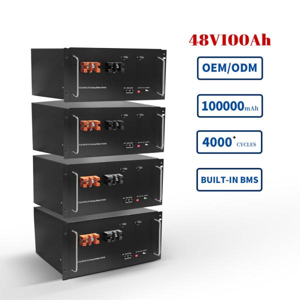Hybrid Solar System Rack Mount Battery Monocrystalline Silicon 4000 Cycle 48V