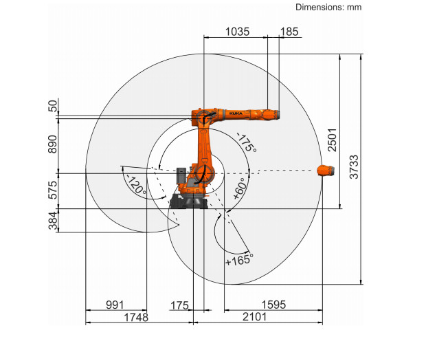 Kuka Kr Quantec Kr 30 R2500 6-Axis Industrial Robot Arm That Weld