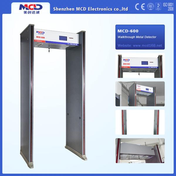 Waterproof Portable Door frame Walk Through Metal Detector , 6 Zones Archway