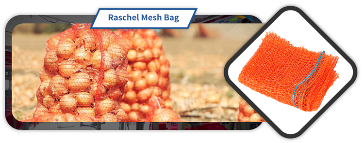 Reusable Produce Mesh Bags Net Bag For Grocery Capacity 2kg to 50kg Green Raschel Leno