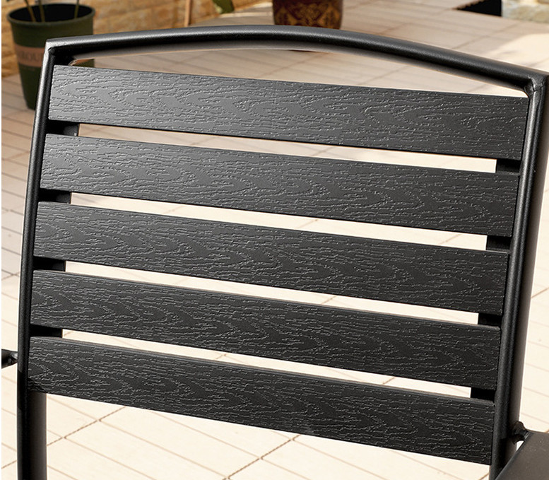 Modern Cafe Shop Garden Waterproof Sillas De Comedor Metal Armrest Cast Aluminium Chairs Indoor Outdoor Patio Furniture